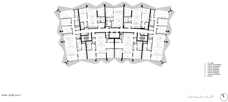 The Lanes 住宅公寓丨澳大利亚黄金海岸丨Contreras Earl Architecture-34