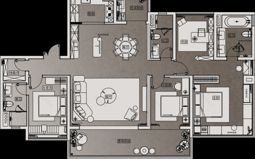 中交四航·珠江春丨OPS观致设计(室内),深圳市蜜尔室内艺术设计有限公司(陈设)-41