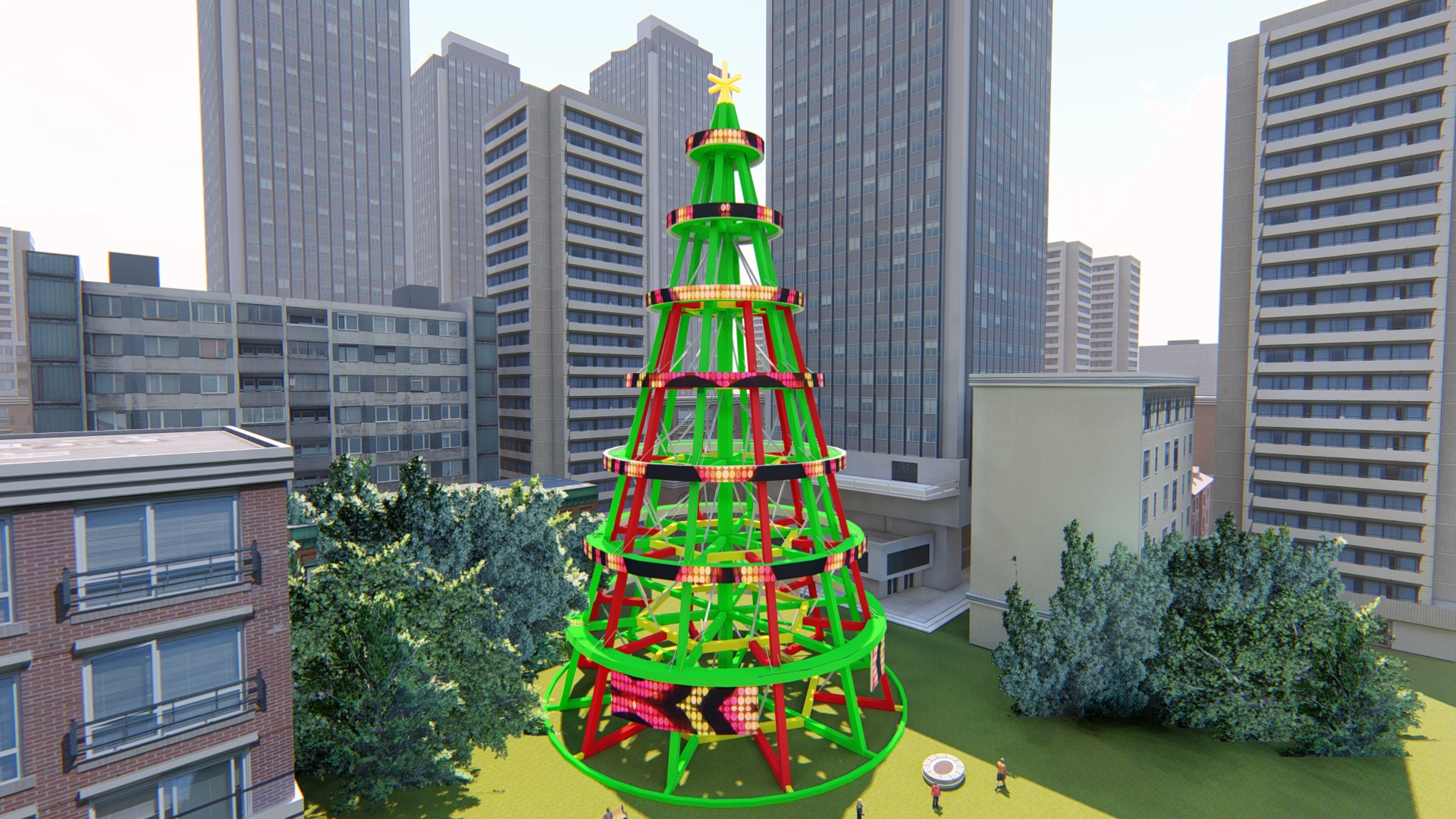 Árvore de Natal em LED - para praças públicas-5