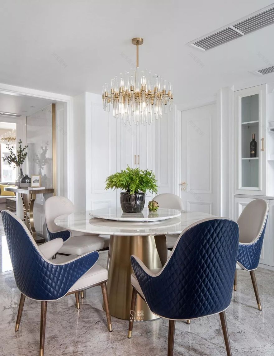 《沁绿》现代美式空间,温馨地中海蓝-13