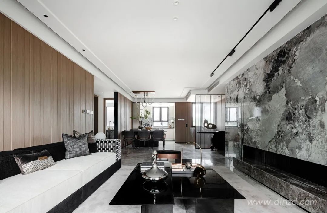 艺术无界,生活有声——烟台中海万锦洋房下叠样板间设计-5