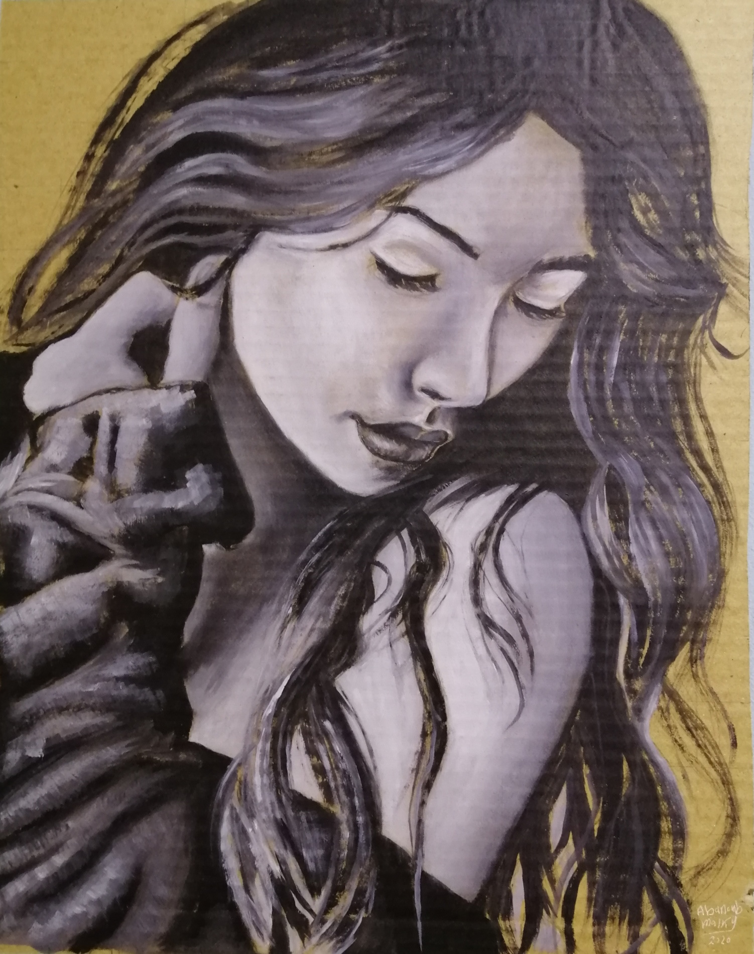 女士肖像素描画廊-15