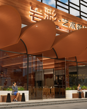 岩彩艺术餐厅餐饮空间设计
