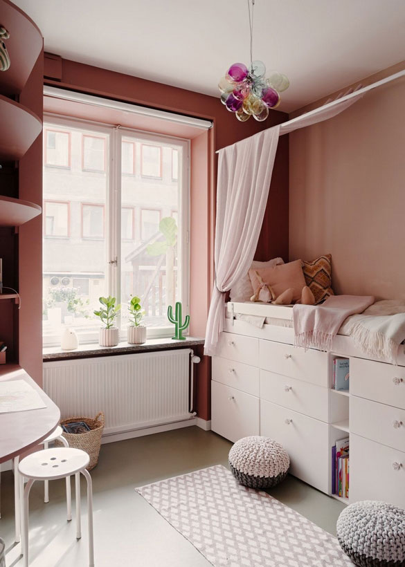 瑞典风格公寓 | 色彩碰撞的宁静空间-19