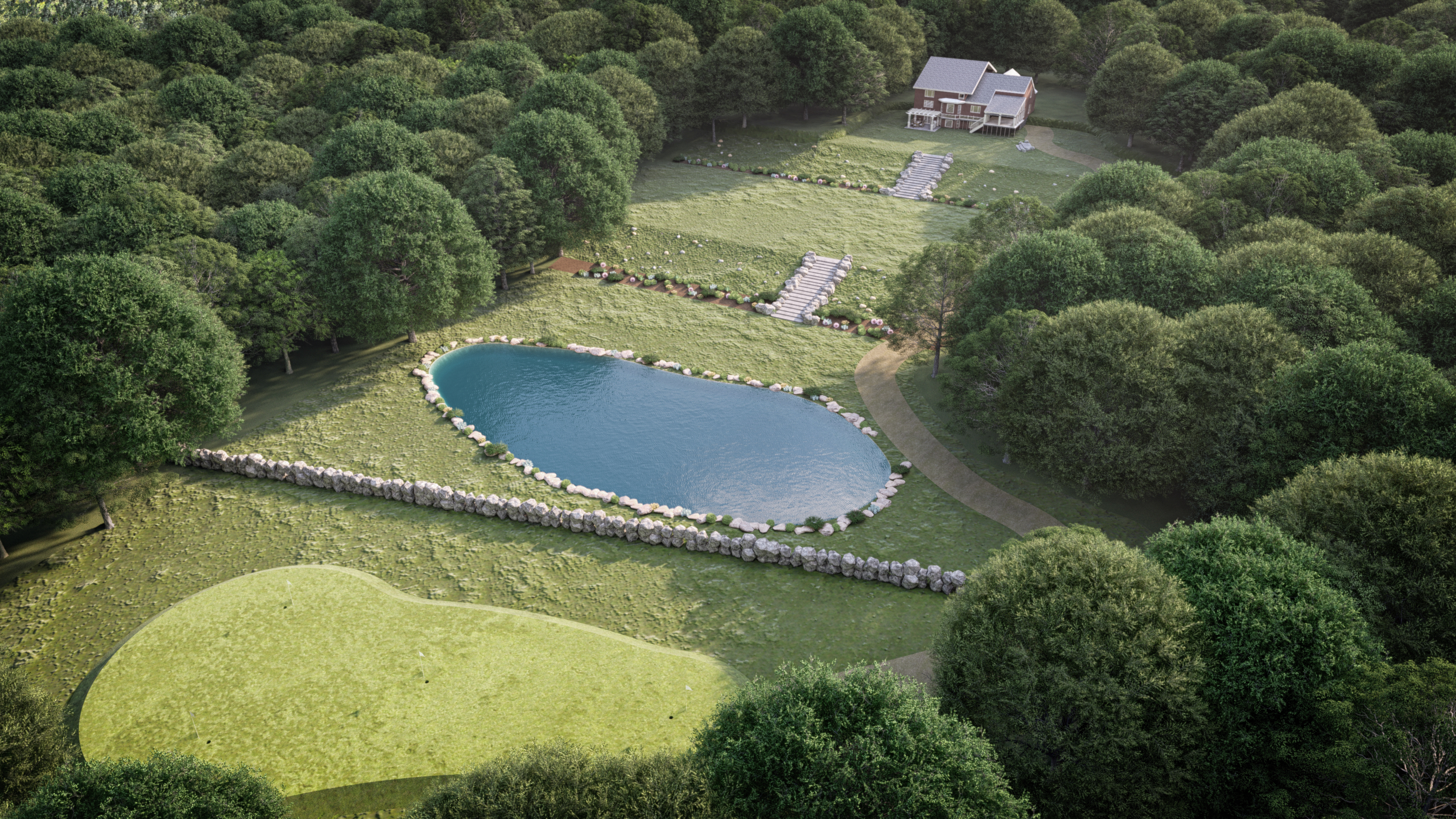 Large Yard Landscape design-1