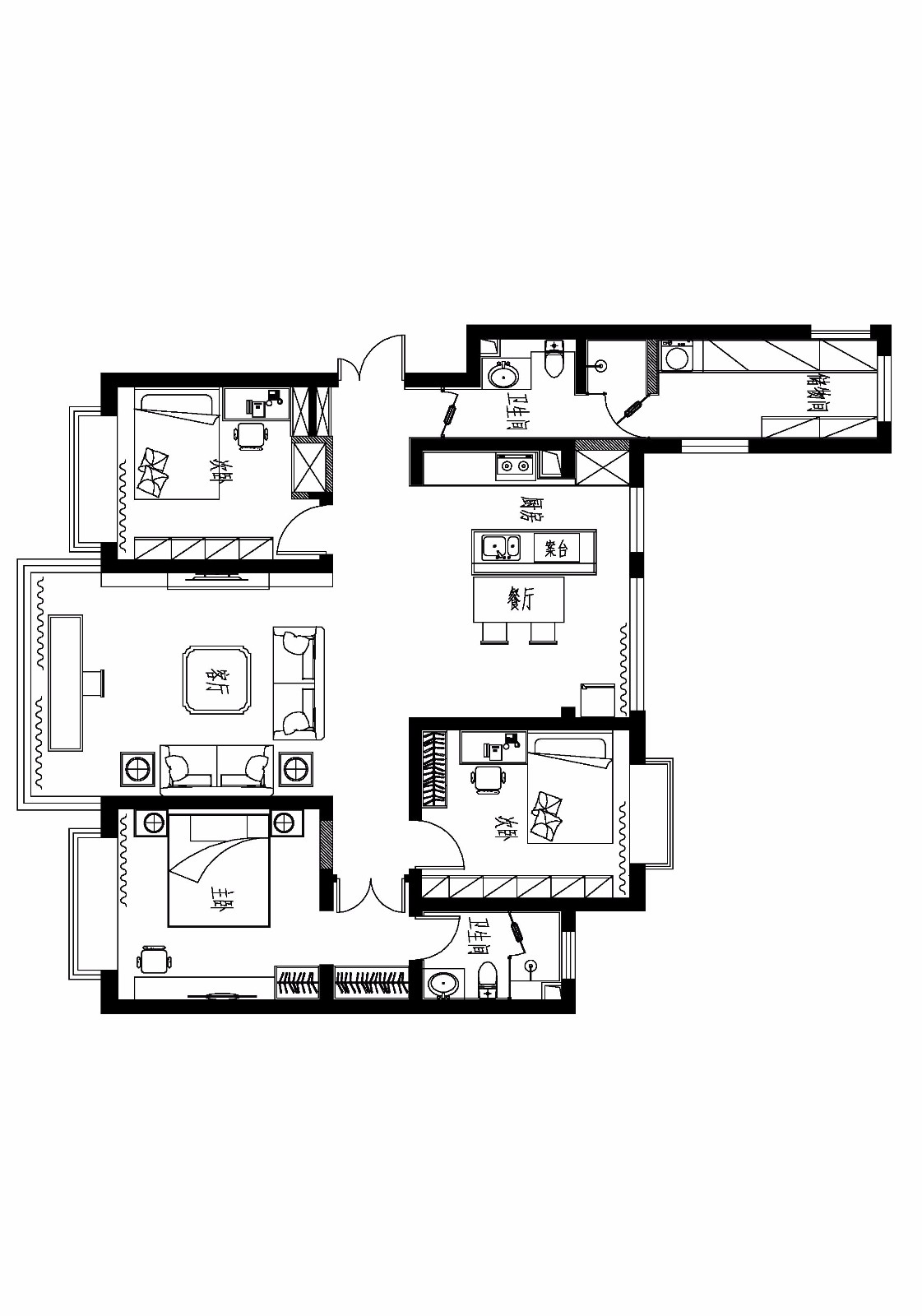 150㎡邯郸御景江山刘宅  艾美空间设计-21