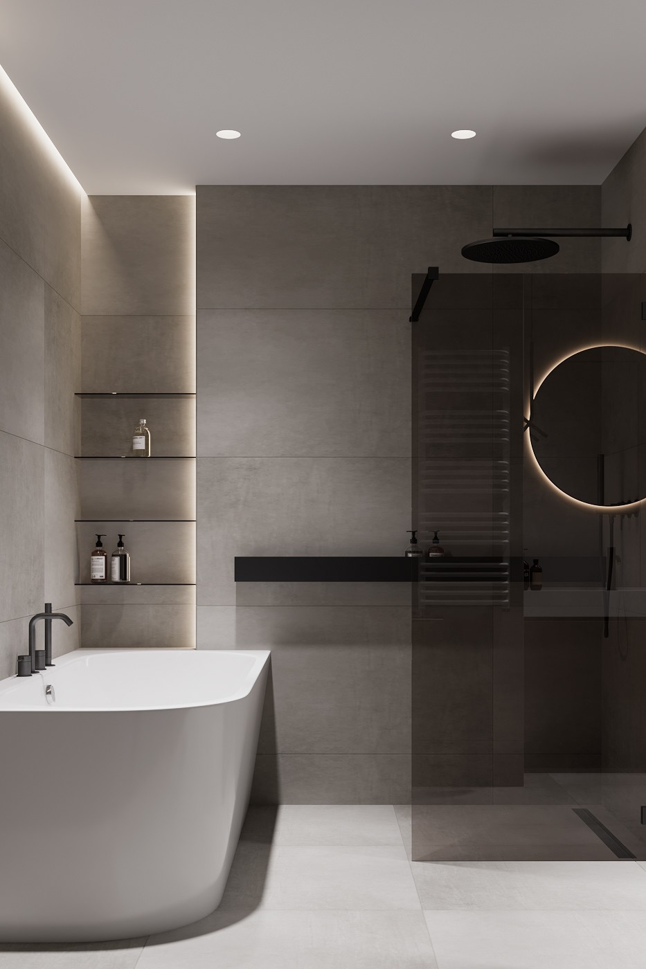 95㎡高级黑色系公寓设计 超多细节-23