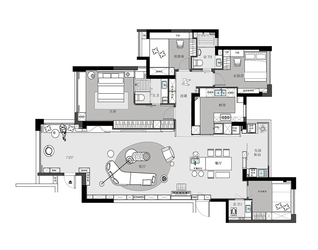 揭阳榕水湾 190㎡｜积木设计丨中国揭阳丨积木空间设计-63