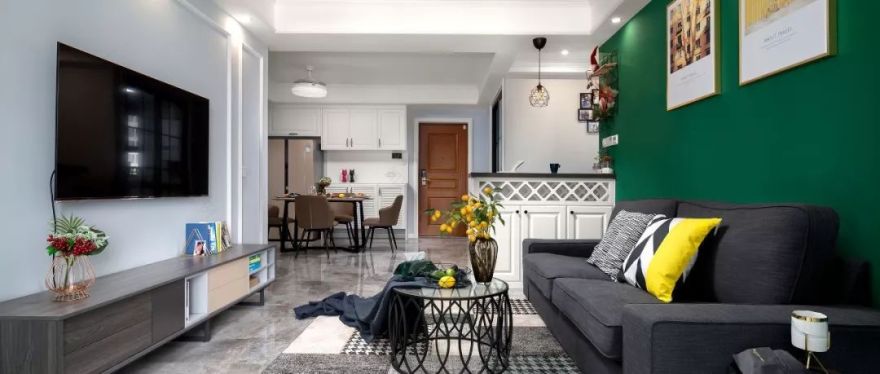 百平米单身之家,红绿北欧风设计惊艳亮相-61