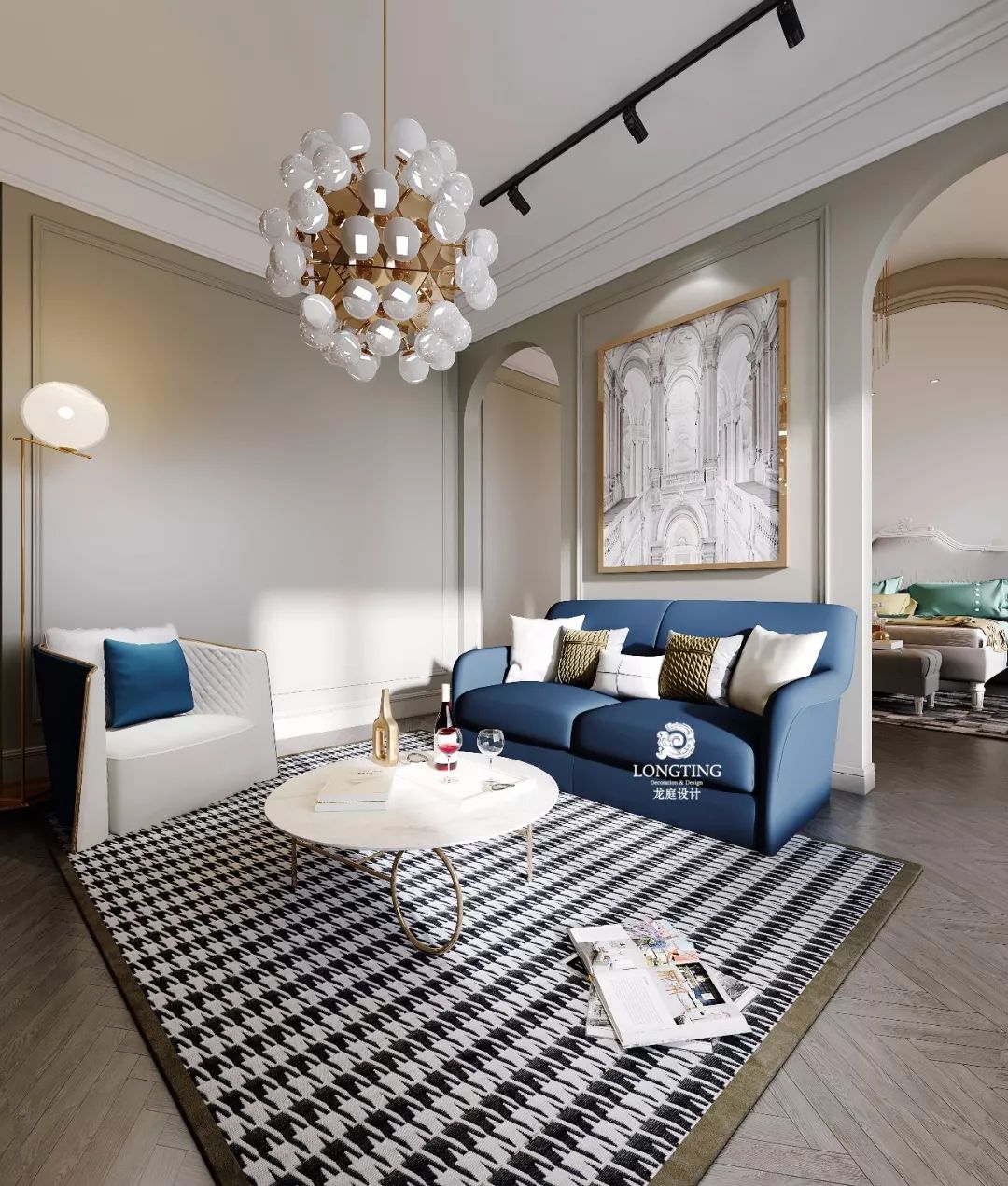 太湖阳光假日 420㎡ Ins 涂料风撞色高级感设计-69