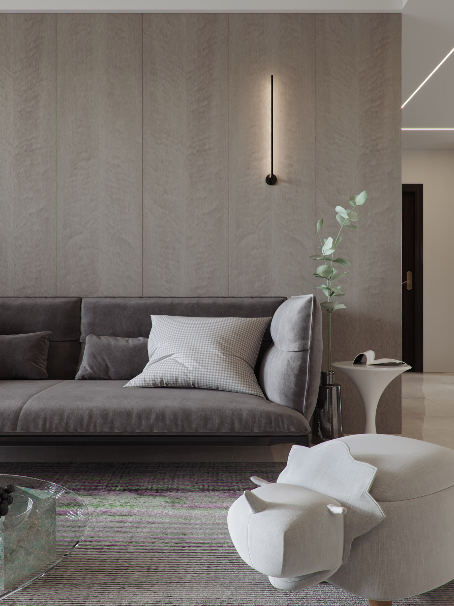 李寅精装改造恒大名都客厅，保留地面砖的巧思之作-7