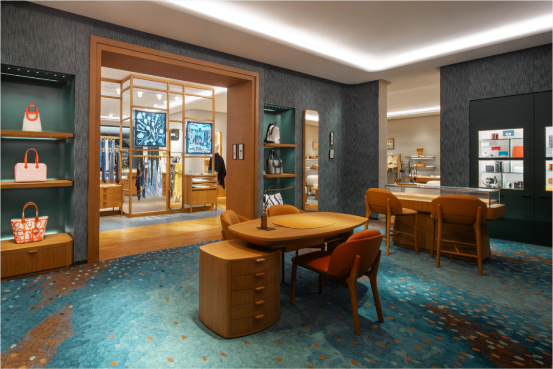 Hermès雅加达精品店焕新:法式邂逅茶绿梦境-8