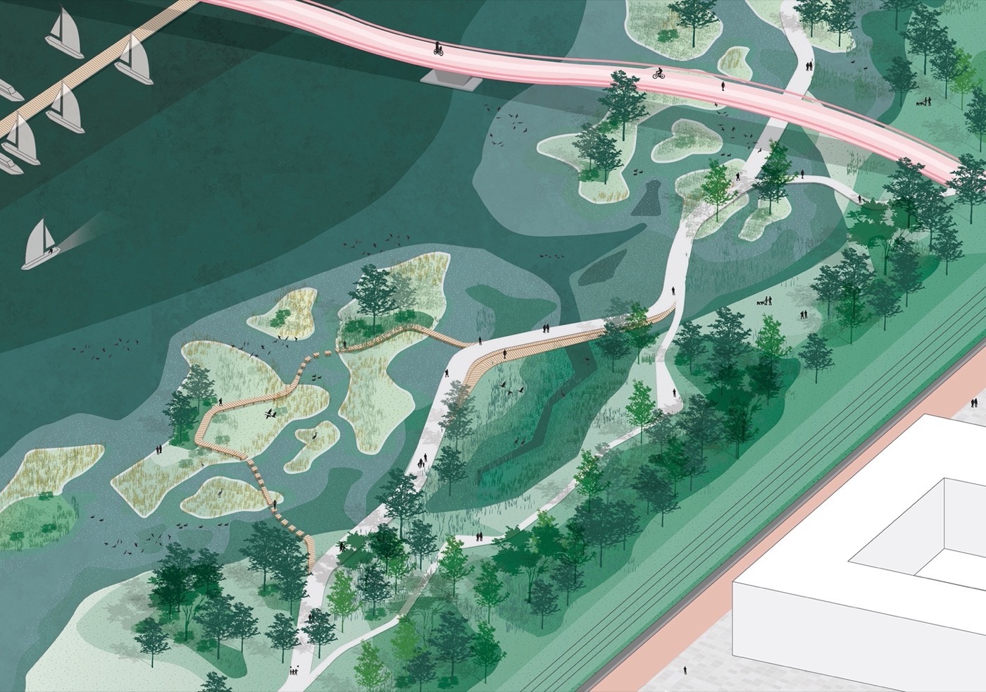 Strandeiland Het Oog · 未来城市绿蓝生活空间丨荷兰阿姆斯特丹丨DELVA-10