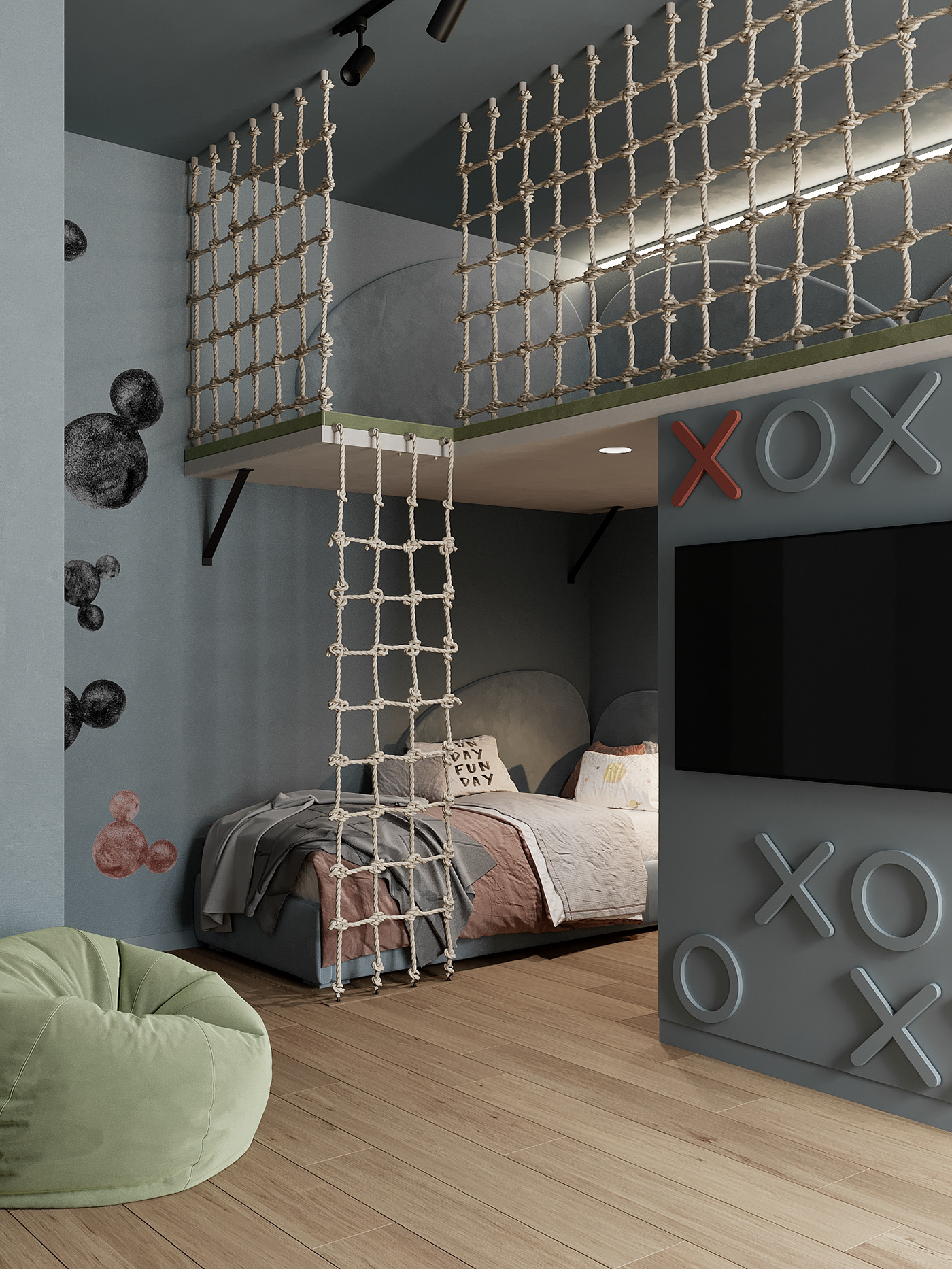 浅灰色与绿色打造舒适凉爽夏日-18