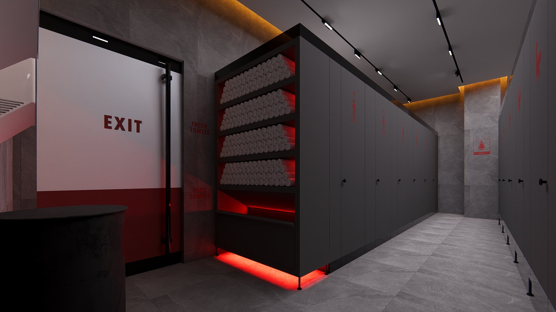 健身房更衣室及湿区室内设计-26