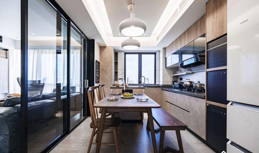 理居设计丨小户型全开放餐厨客书房,空间利用最大化-27