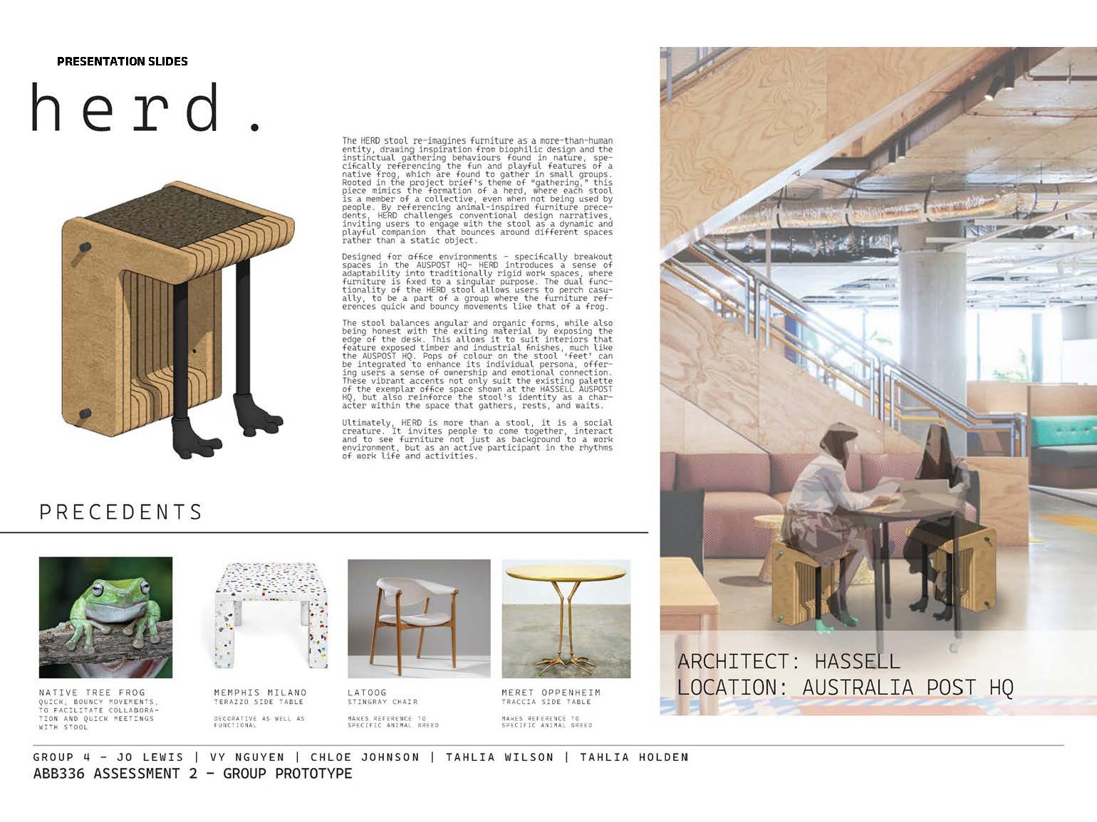 ABB336_Furniture Design & Fabrication: Assessment 2-23
