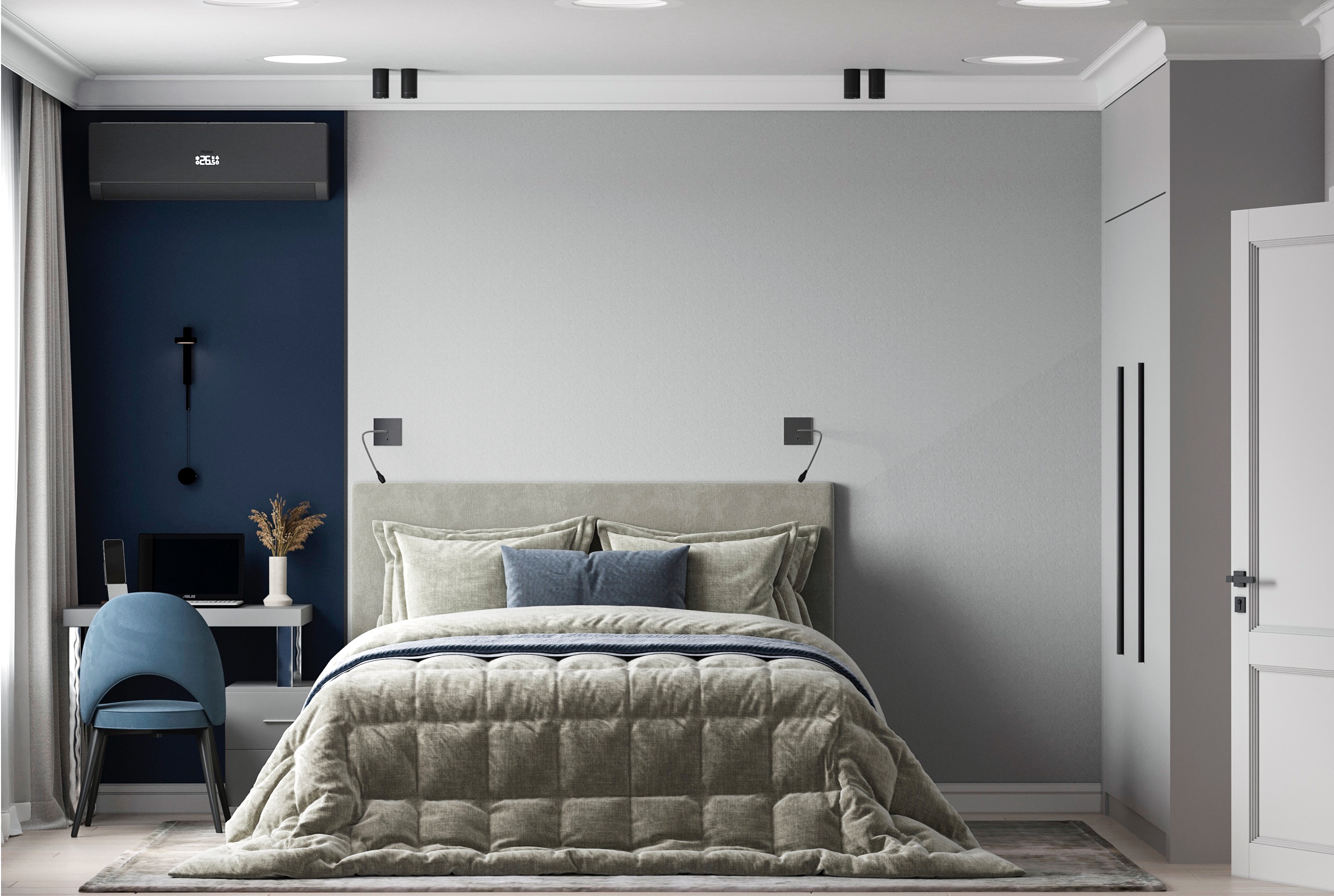 Двухуровневая квартира для семейной пары-8