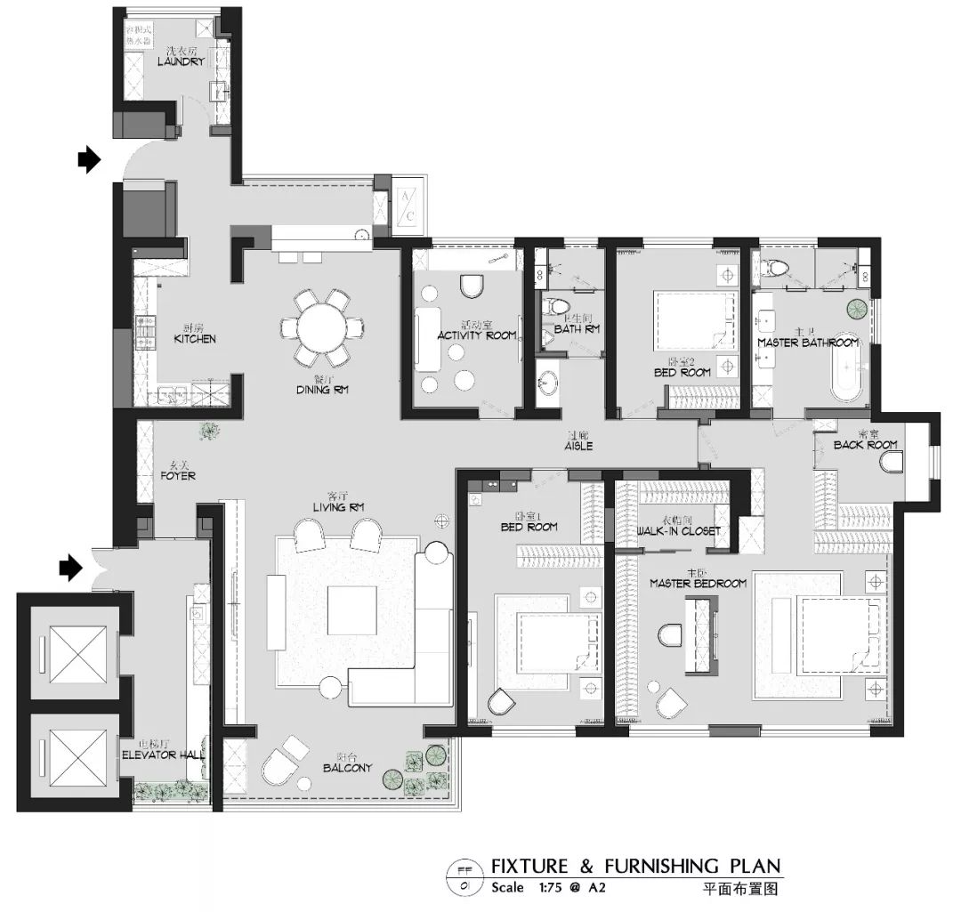 纯粹大宅 | 石木交织的白黑世界-50