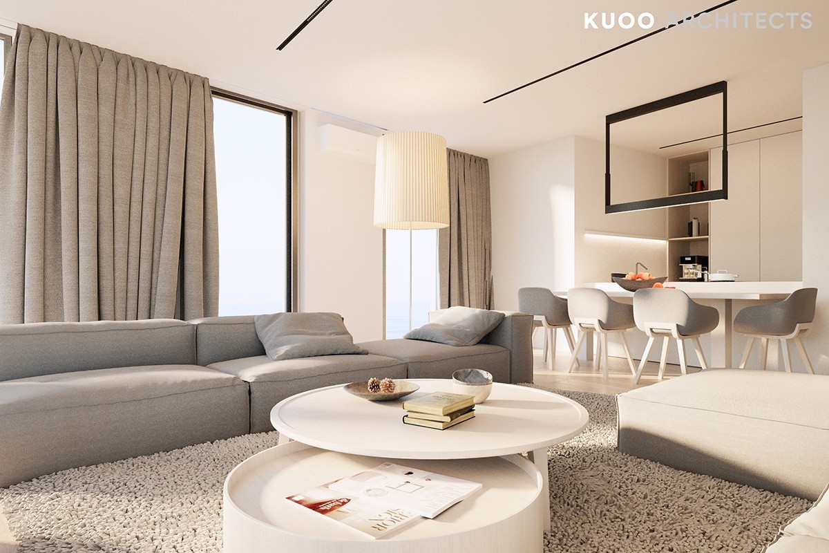 164m² 波兰极简主义海景度假公寓：KUOO ARCHITECTS-4