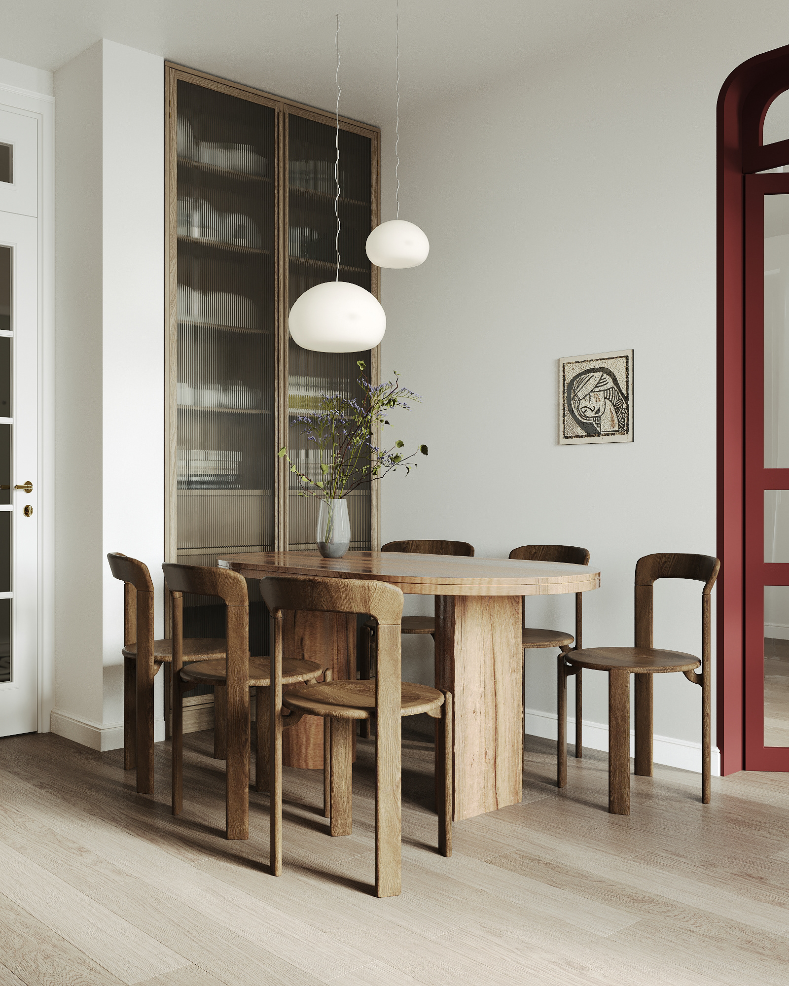 哈萨克斯坦阿拉木图浅色木质厨房公寓丨La home bureau-7