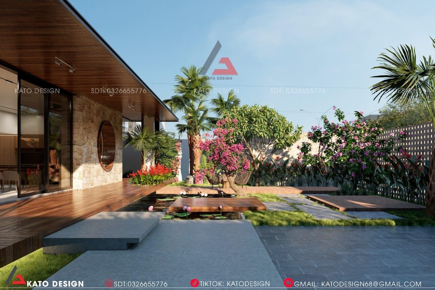 Mẫu Nhà Cấp 4 Có 2 Phòng Ngủ đẹp Cho Gia đình ở Nông Thôn-5