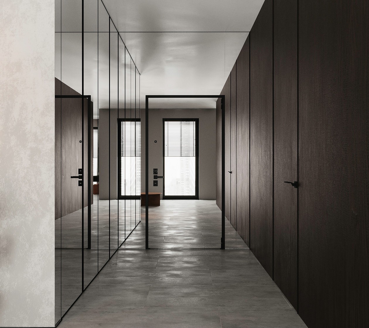 91㎡深色系公寓设计 既沉稳又有设计感！-0