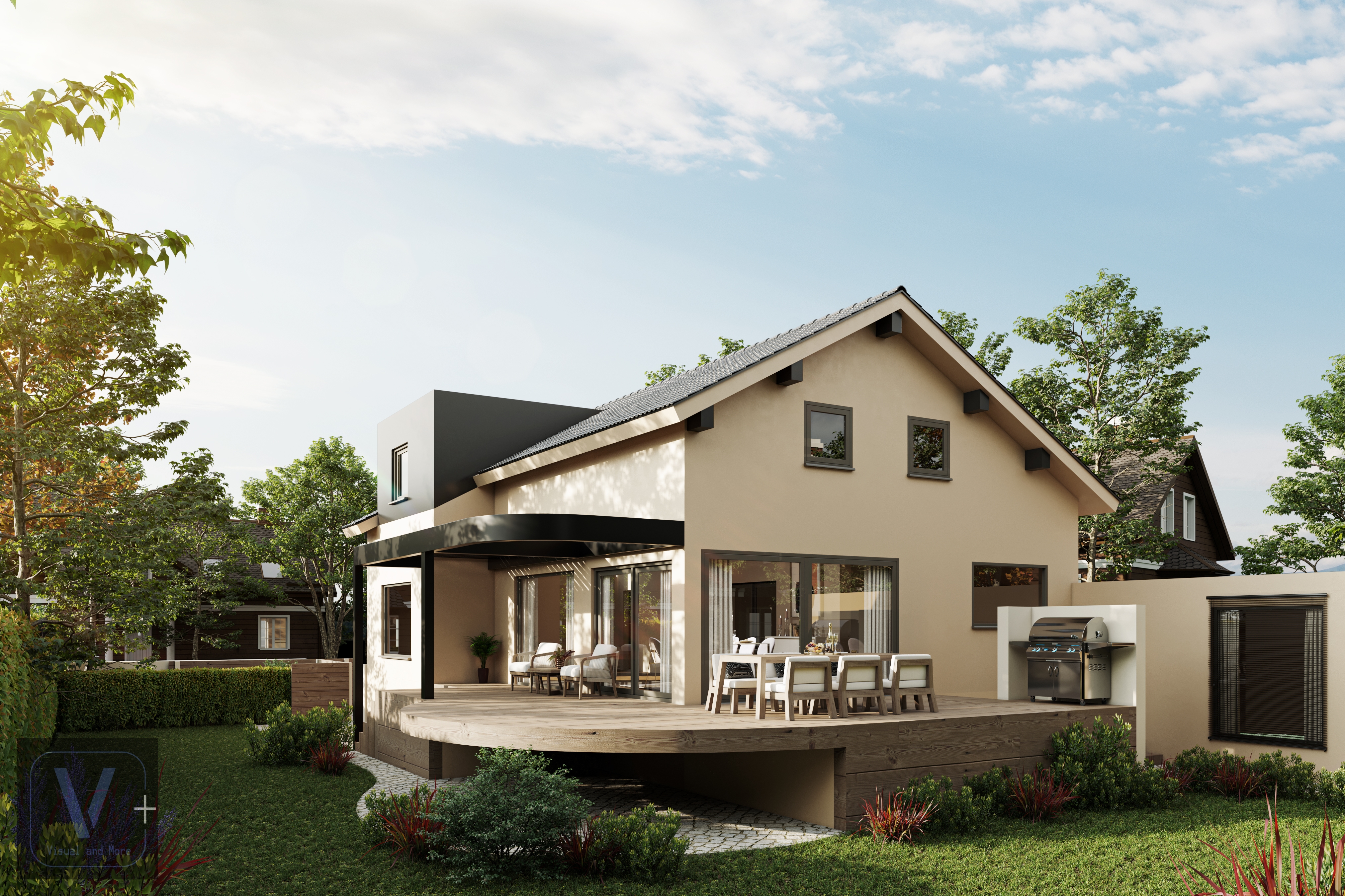 Birkenweg 居民楼渲染项目丨V+ Studio-3