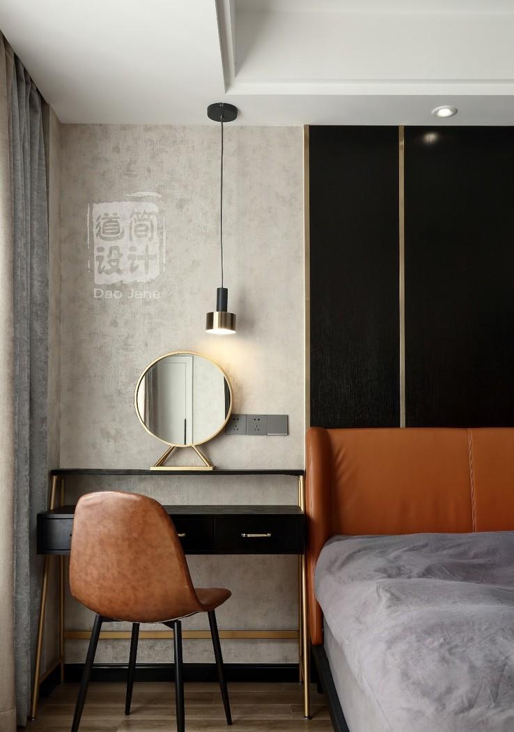 道简现代轻奢——黑橙色调的活力空间-14