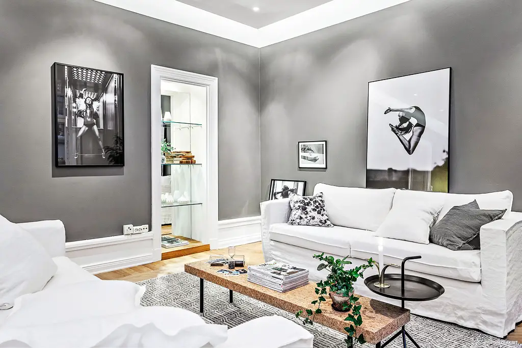 瑞典灰白经典公寓 | 温馨宁静的现代设计-1