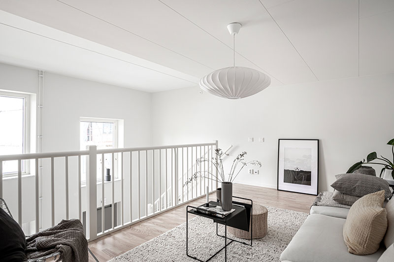 瑞典 Gothenburg 小公寓的创意设计 | 51 平米带阁楼客厅-10