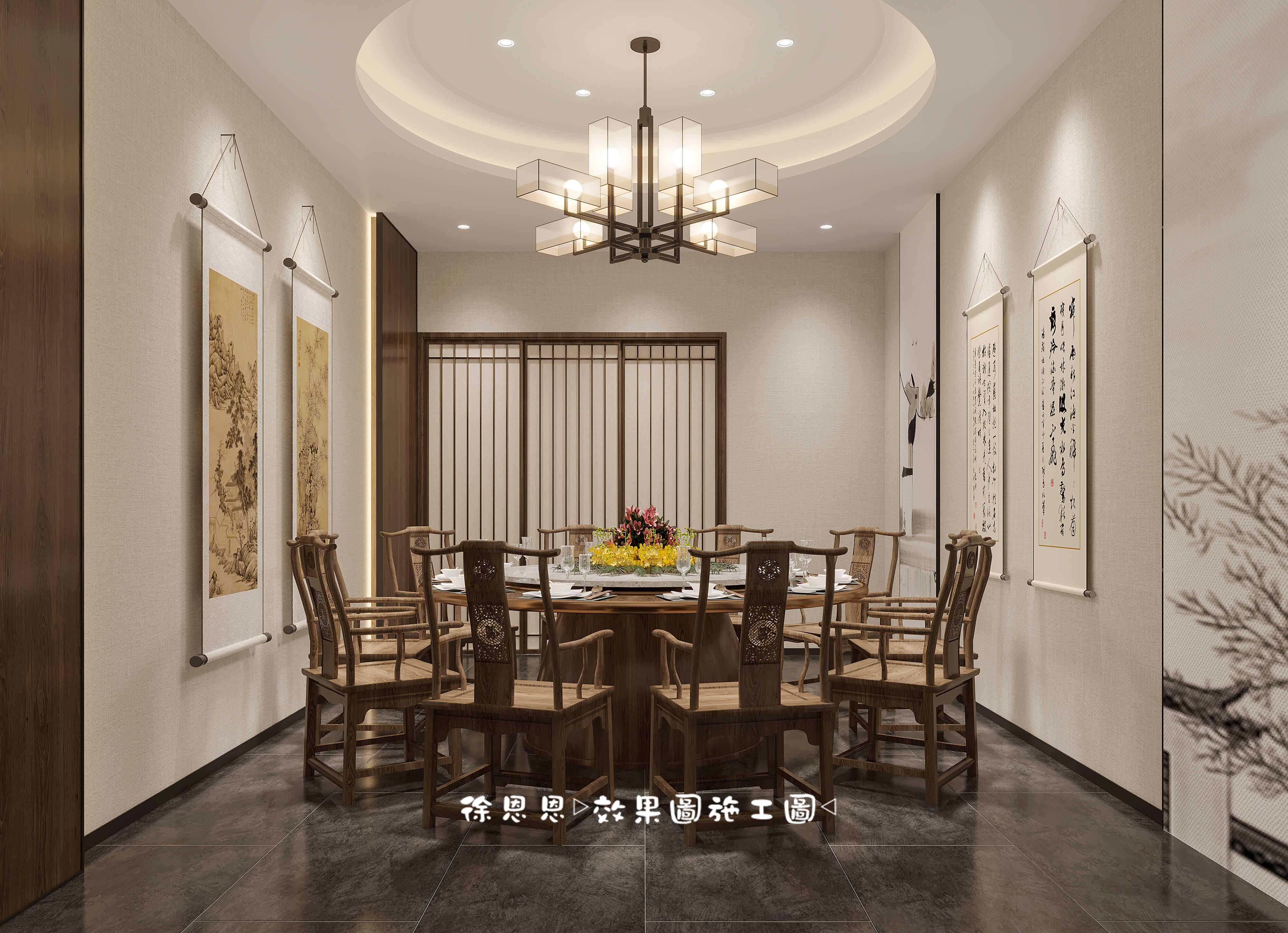 中式餐厅——集东方文化气息，品徽派隽美风韵-3