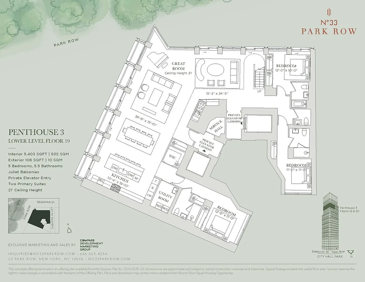 N°33 Park Row 住宅楼丨美国曼哈顿丨理查德·罗杰斯和罗杰斯·斯蒂克·哈伯合伙人-25