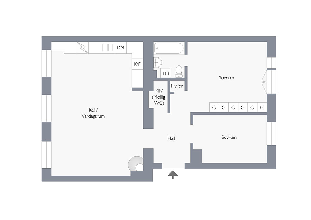 斯德哥尔摩明亮开放厨房公寓设计-19