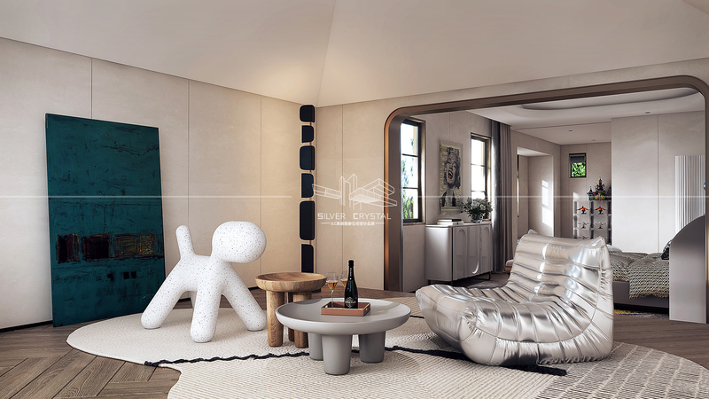 美林湖冯府壹号楼 鱼骨设计诠释极简奢华-30