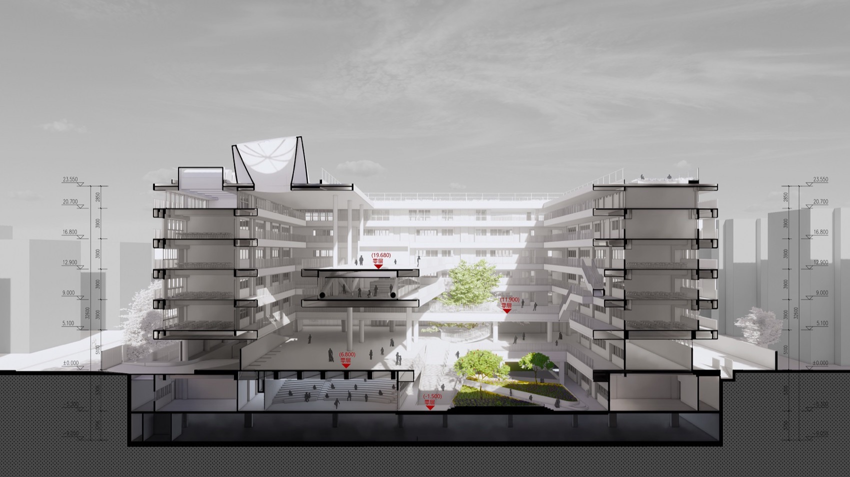 深圳福田绿洲小学丨中国深圳丨悉地国际东西影工作室-142