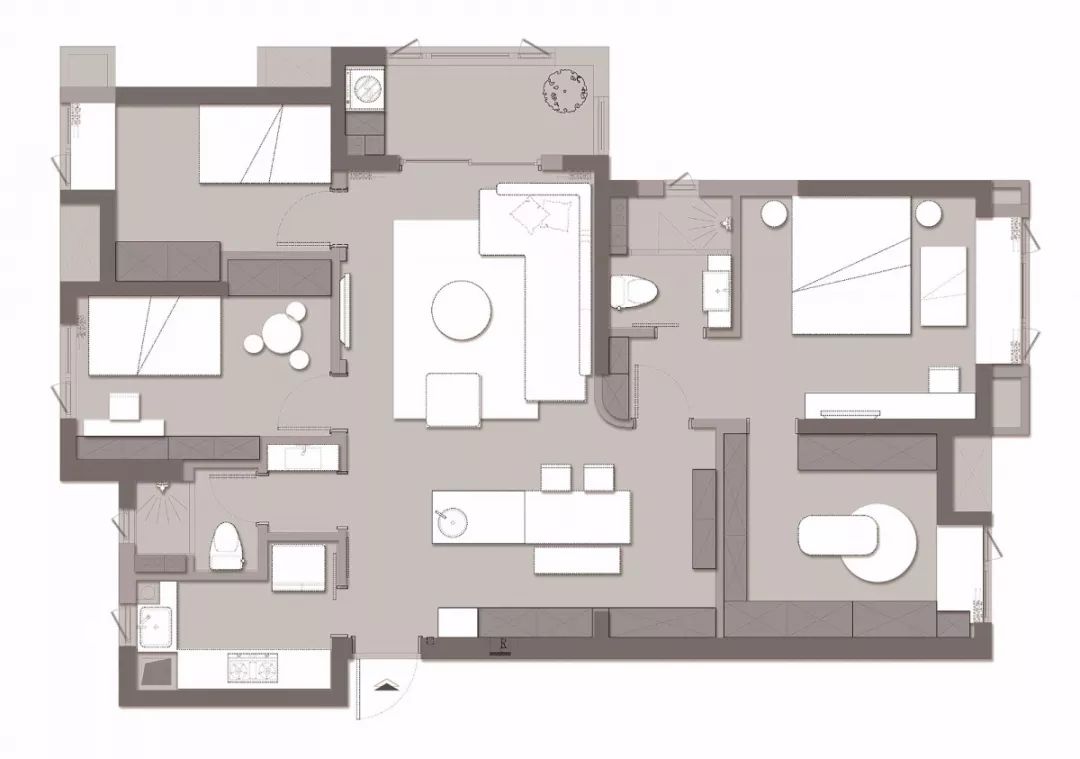浪漫轻奢,曲线之美——141㎡华润翡翠城现代家居设计-21