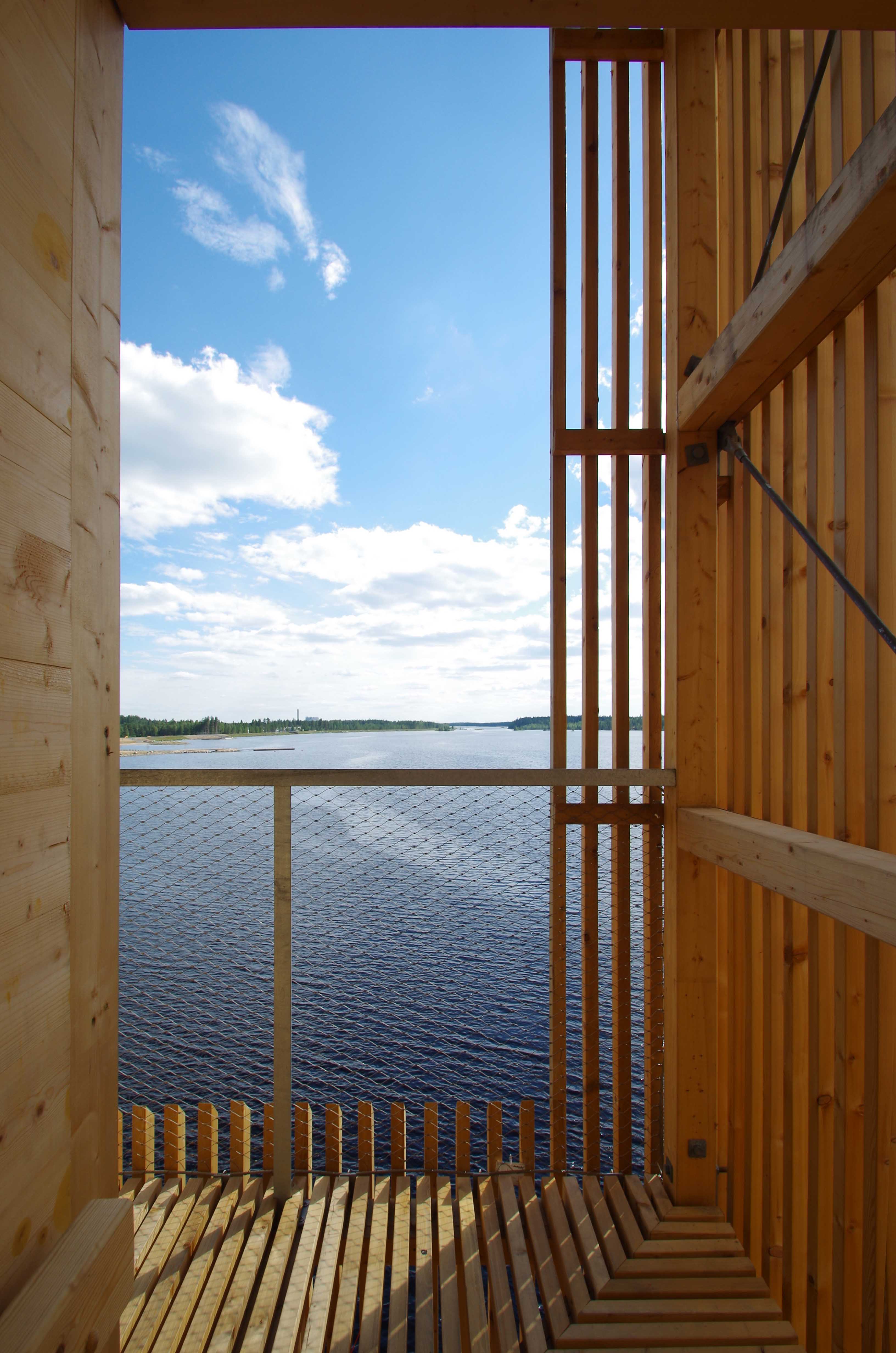 芬兰 Sein joki 市潜望镜塔——木构观景新地标-30