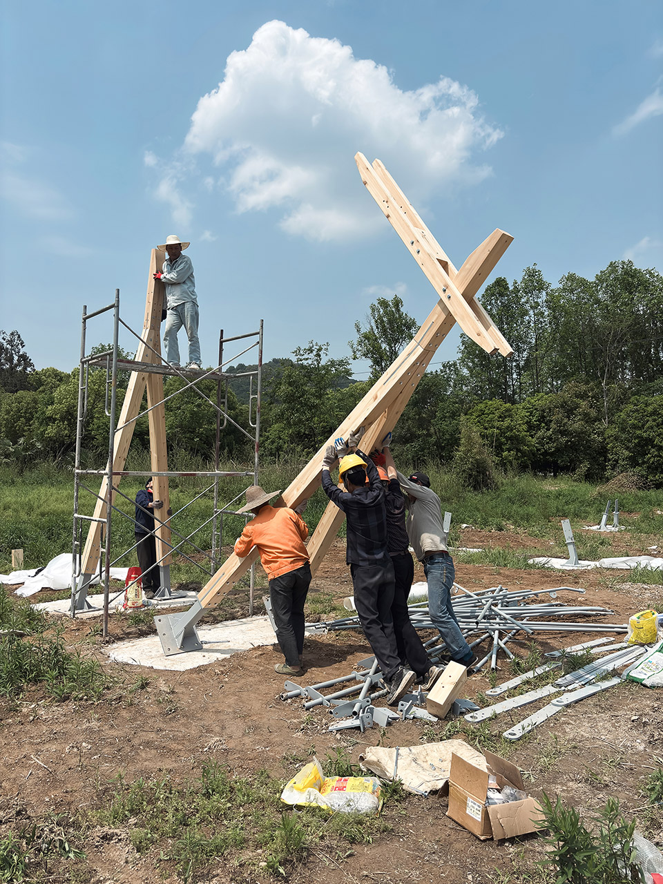 展翅  户外临时装置设计丨中国湖州丨借光实践建筑设计工作室-66