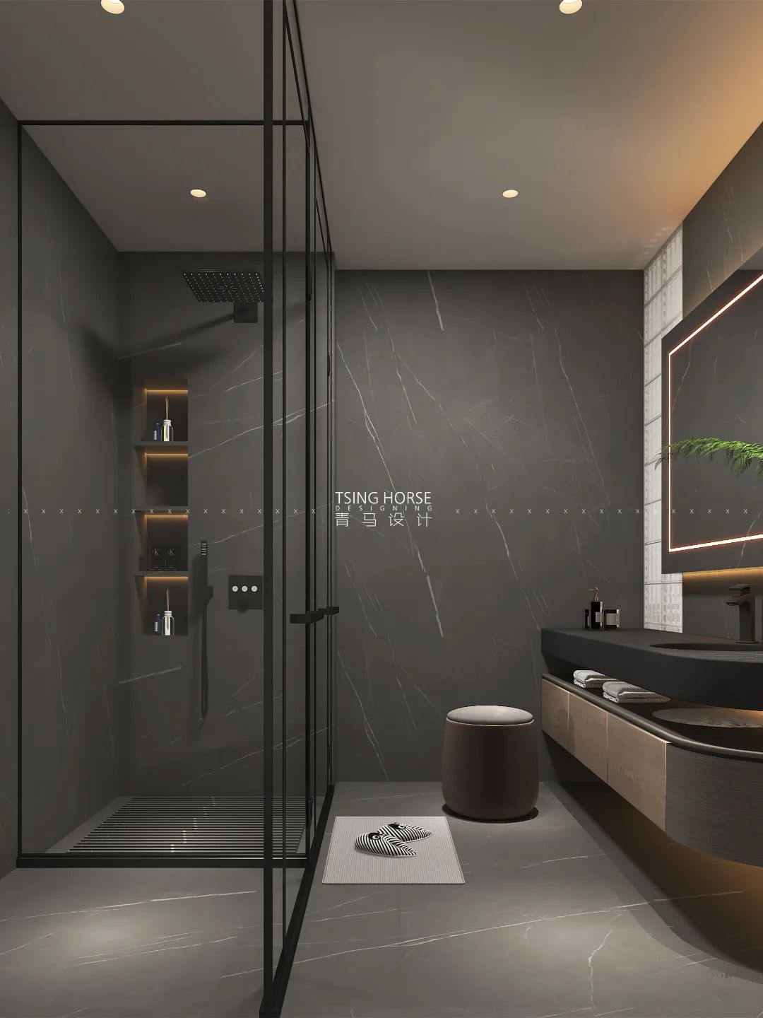 龙湖源著 350㎡现代简约生活空间丨王清玉设计团队-21