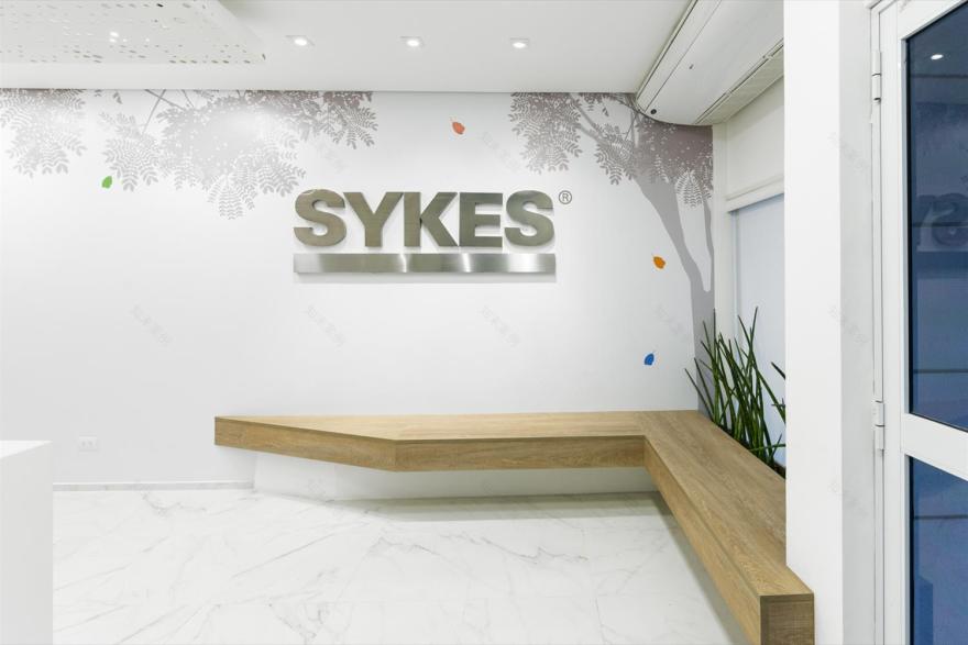 Sykes 办公室 | 激光穿孔金属板打造科技感接待区-5
