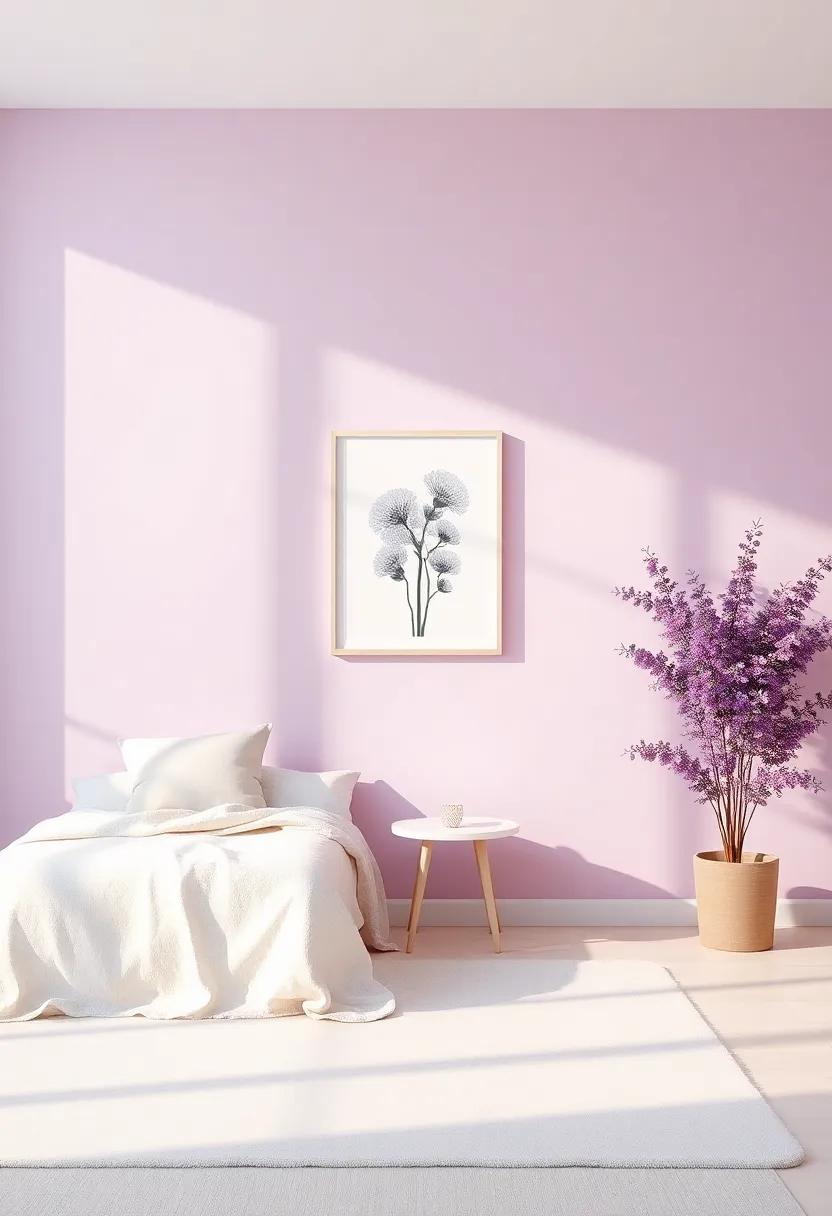 设计梦幻紫丁香与白色少女青少年房间-40