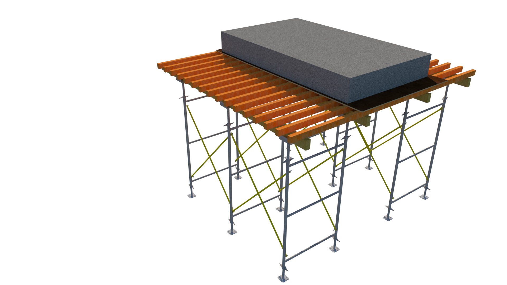 Falsework Acrow V-shore Frame and LVL Main & secondary-3