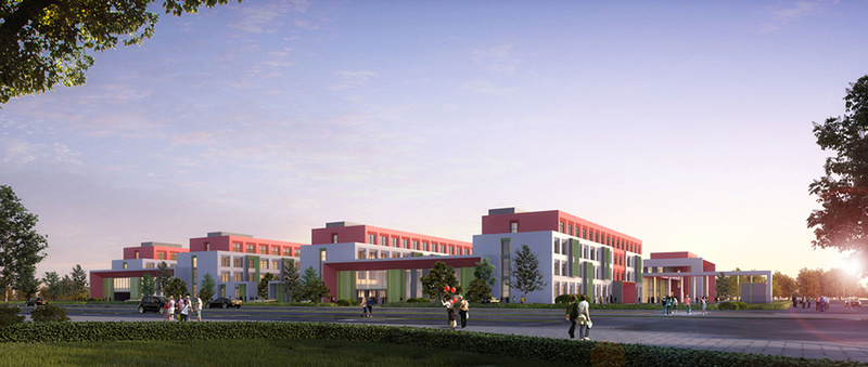 学校建筑外观设计案例效果图-16