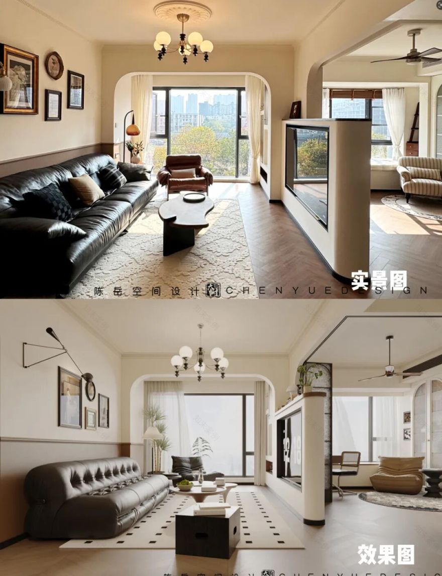 陈岳实景|成都尊邸小户型大格局中古风-28
