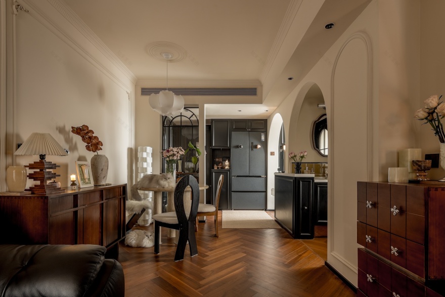 60㎡小户型轻法复古风住宅设计丨中国深圳-45