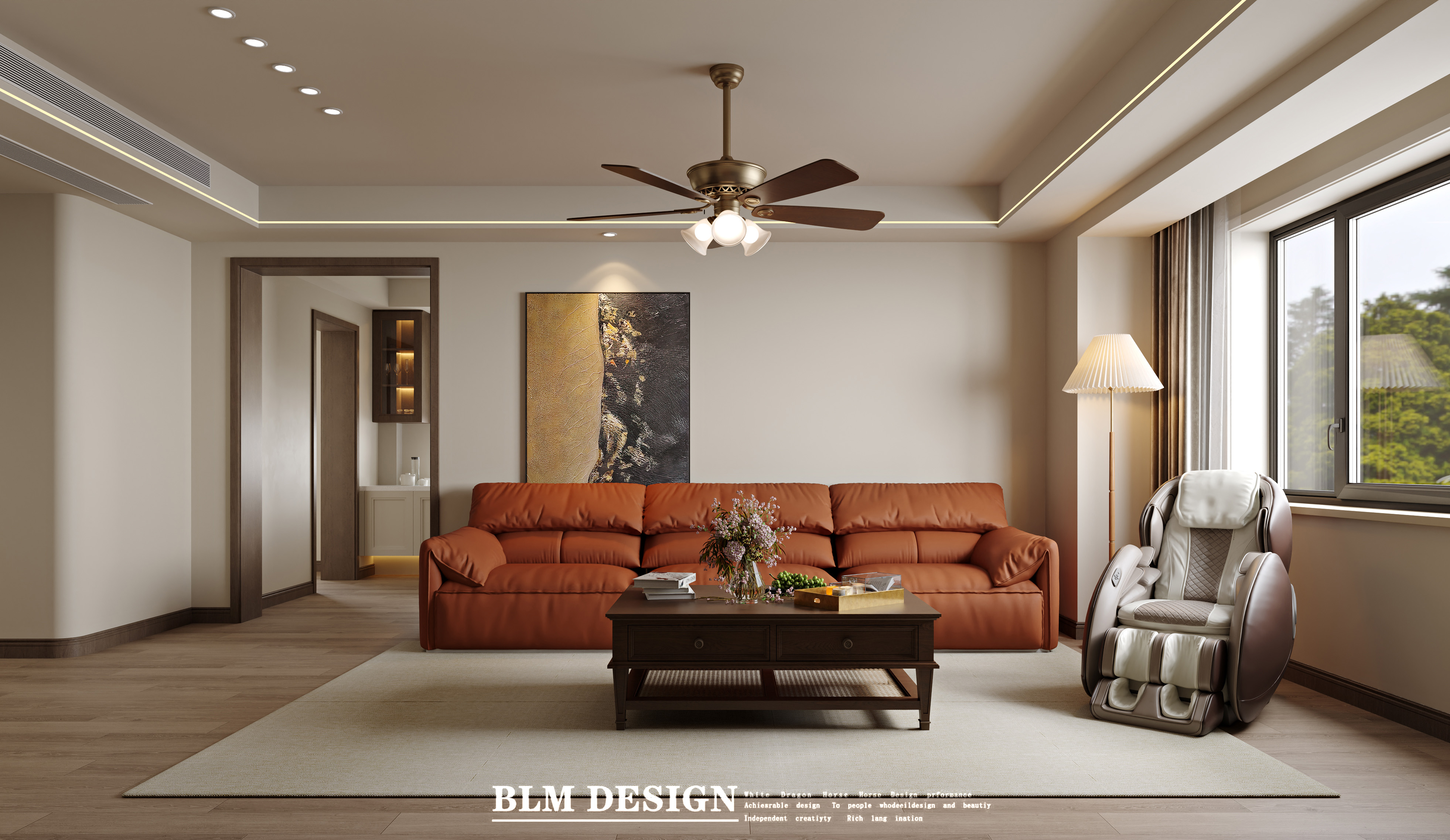 现代中古家装效果图案例-0