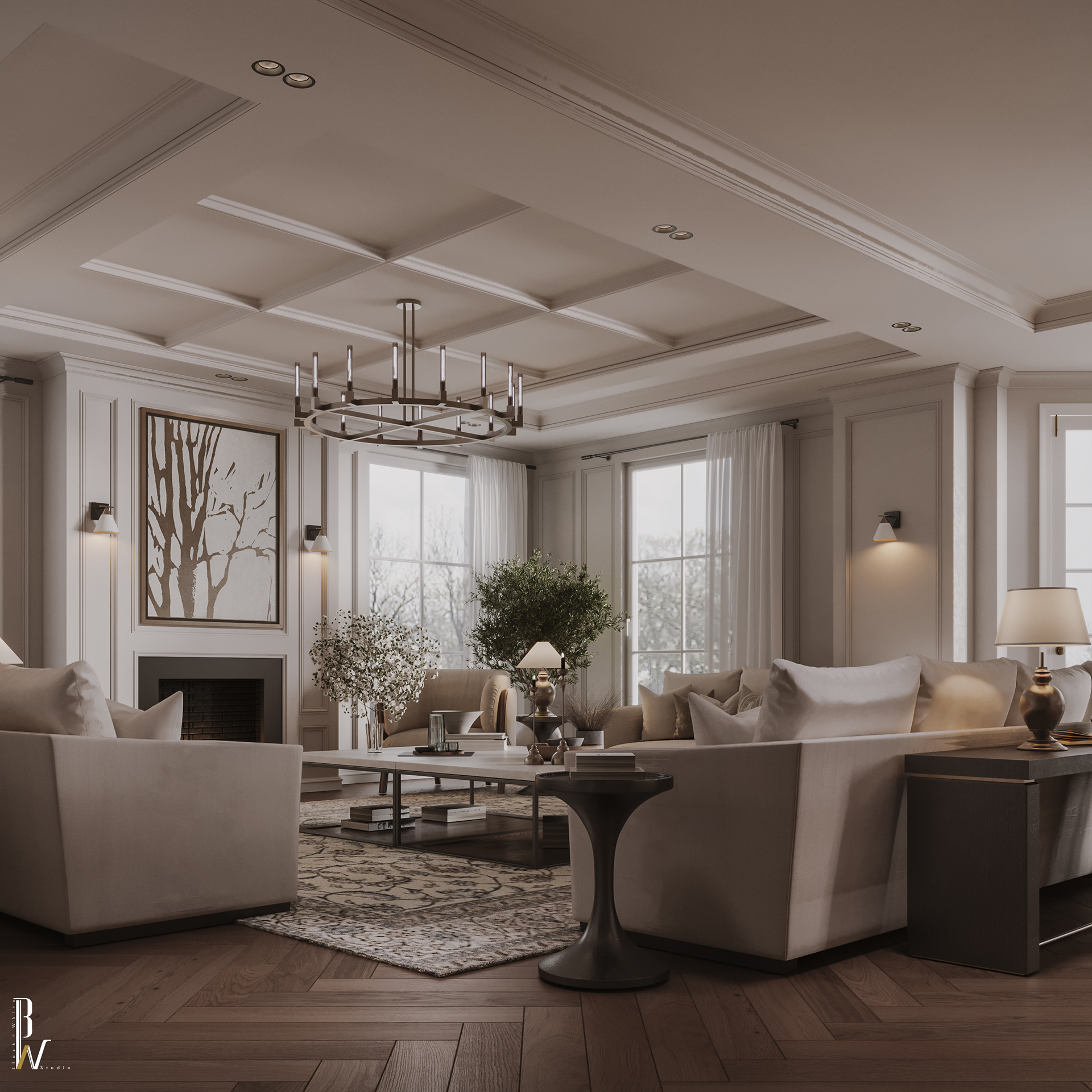 居住区域设计丨美国丨Black N White-10