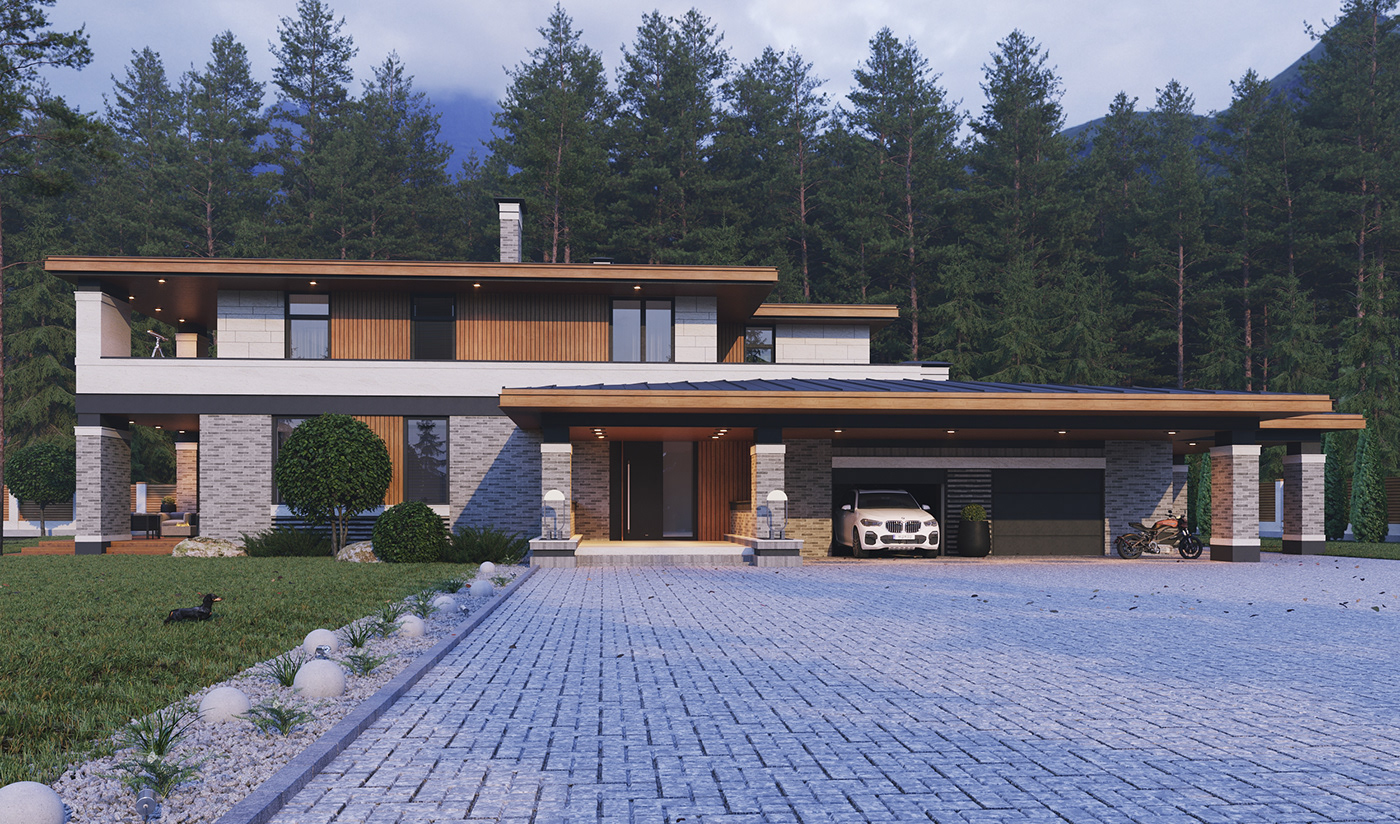 Anastasiya Gushchina丨别墅建筑丨RESIDENCE IN THE COTTAGE VILLAGE "BEAR LAKE"-6