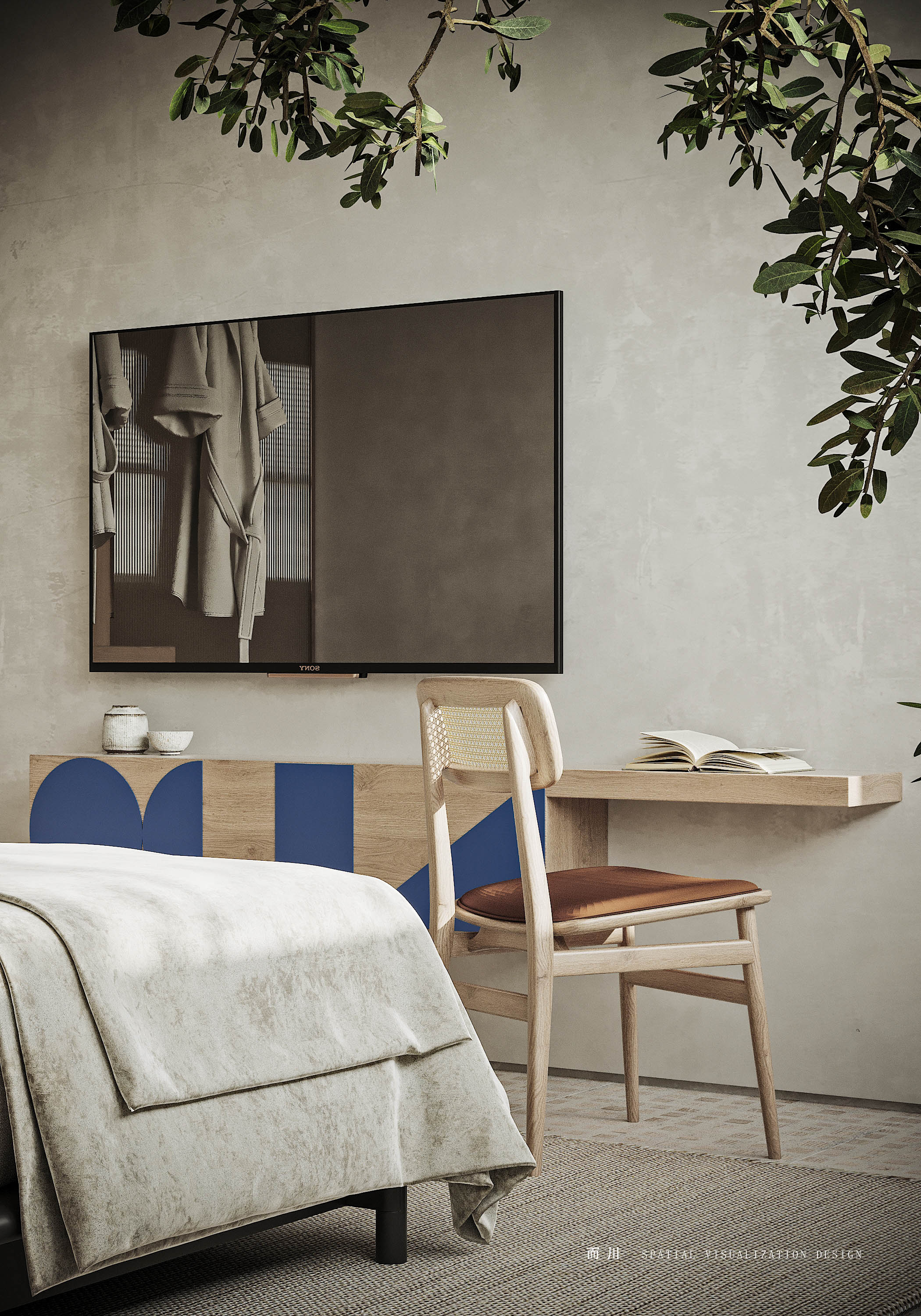 自然之美,侘寂民宿设计丨而川空间可视化工作室-7